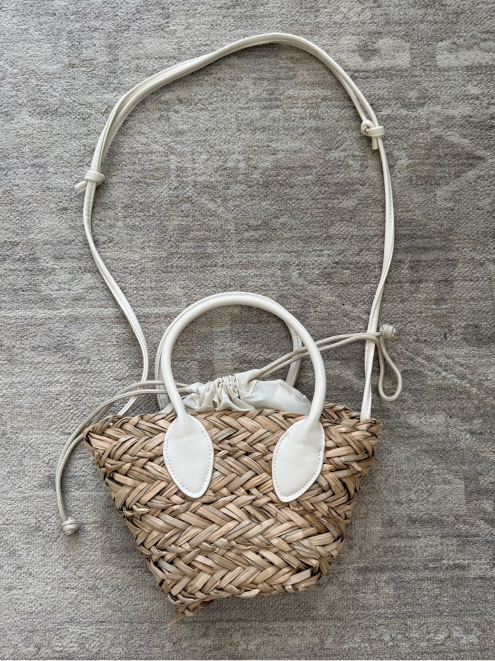 H&M Straw Drawstring Mini Tote